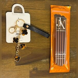 Quatrefoil Leopard Printed Keychain And Just Ximena Brushes